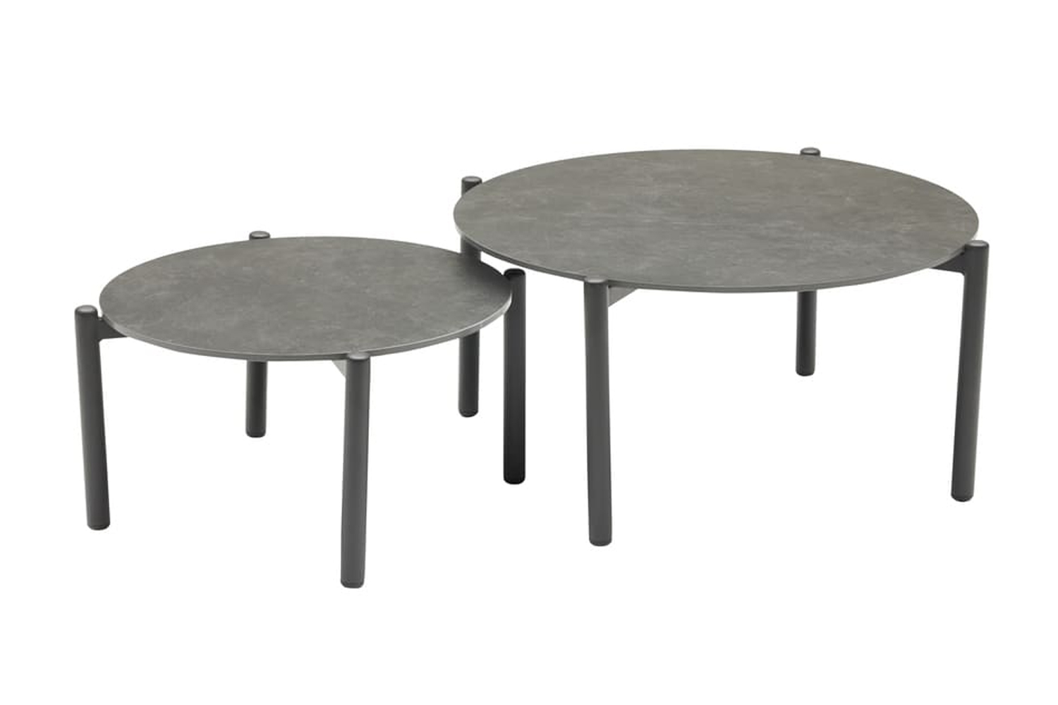 Couchtische 2er Set Malte Gartentisch Ø60cm-Ø80cm Loungetische Sintered Stone Couchtische 2er Set Malte Gartentisch Ø60cm-Ø80cm Loungetische Sintered Stone