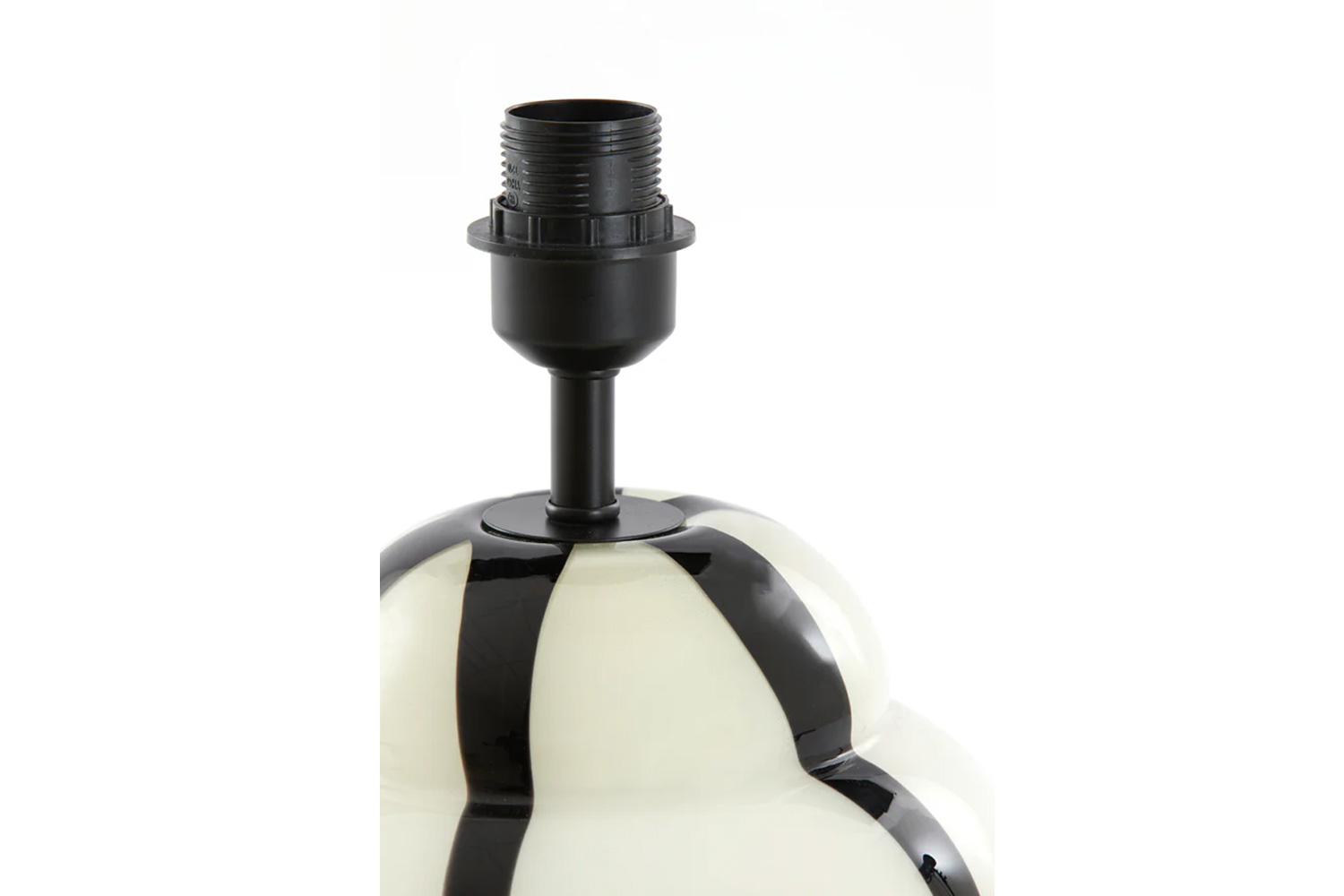 1738543-lampenfuss-tischleuchte-ylien-light-living-creme-schwarz-glas_2.jpg Lampenfuß YLIEN von Light & Living Ø22x28 cm Tischleuchte Glas Creme-Schwarz