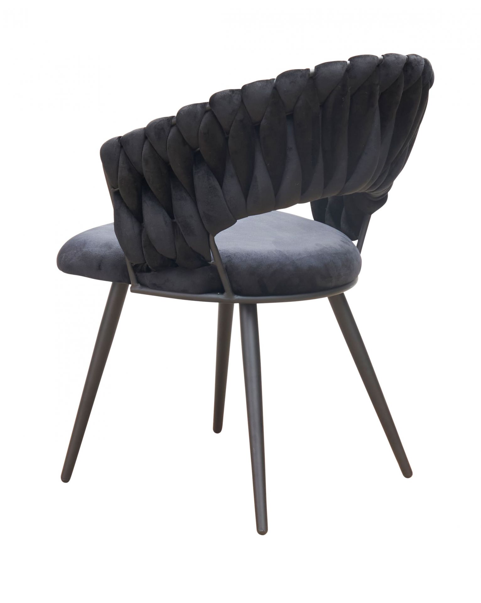 Esszimmerstuhl Liv Flechtoptik Samt Schwarz Armlehnenstuhl Designerstuhl Esszimmerstuhl Liv Flechtoptik Samt Schwarz Armlehnenstuhl Designerstuhl