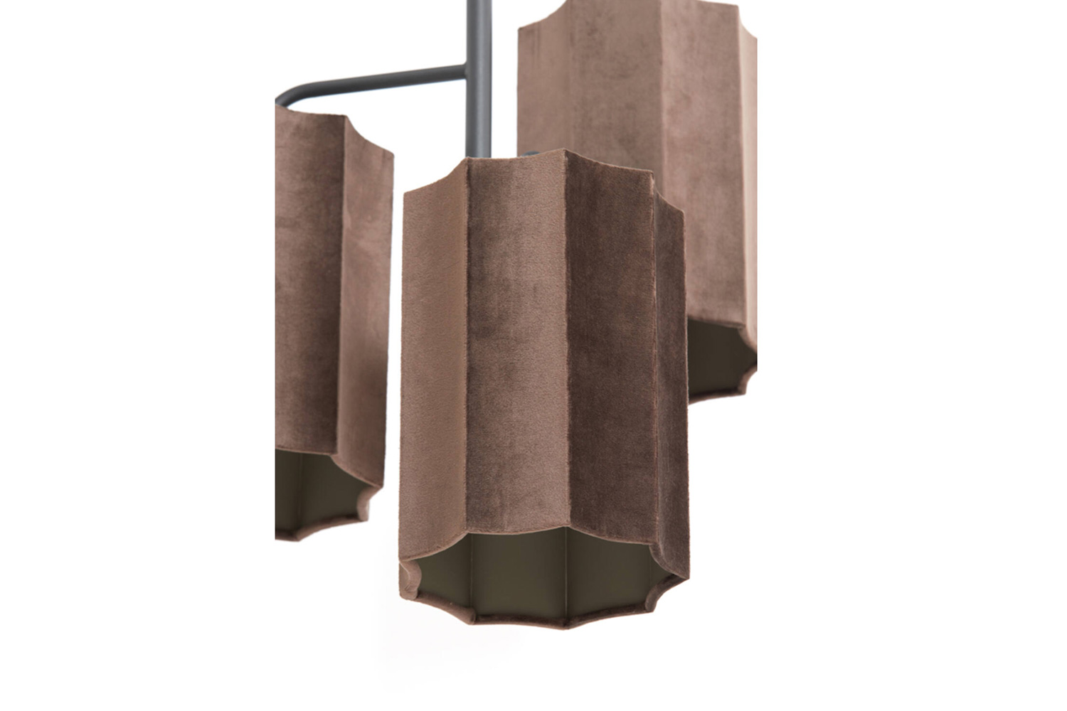 Deckenleuchte Hängeleuchte EDISA von Light & Living Ø48x25 cm Braun Samt