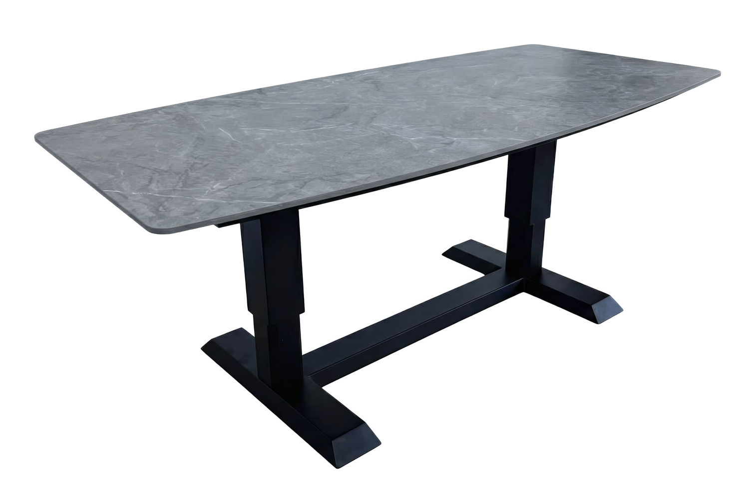 Gartentisch Malte Lifttisch Esstisch 180x90cm Aluminium/sintered stone Anthrazit