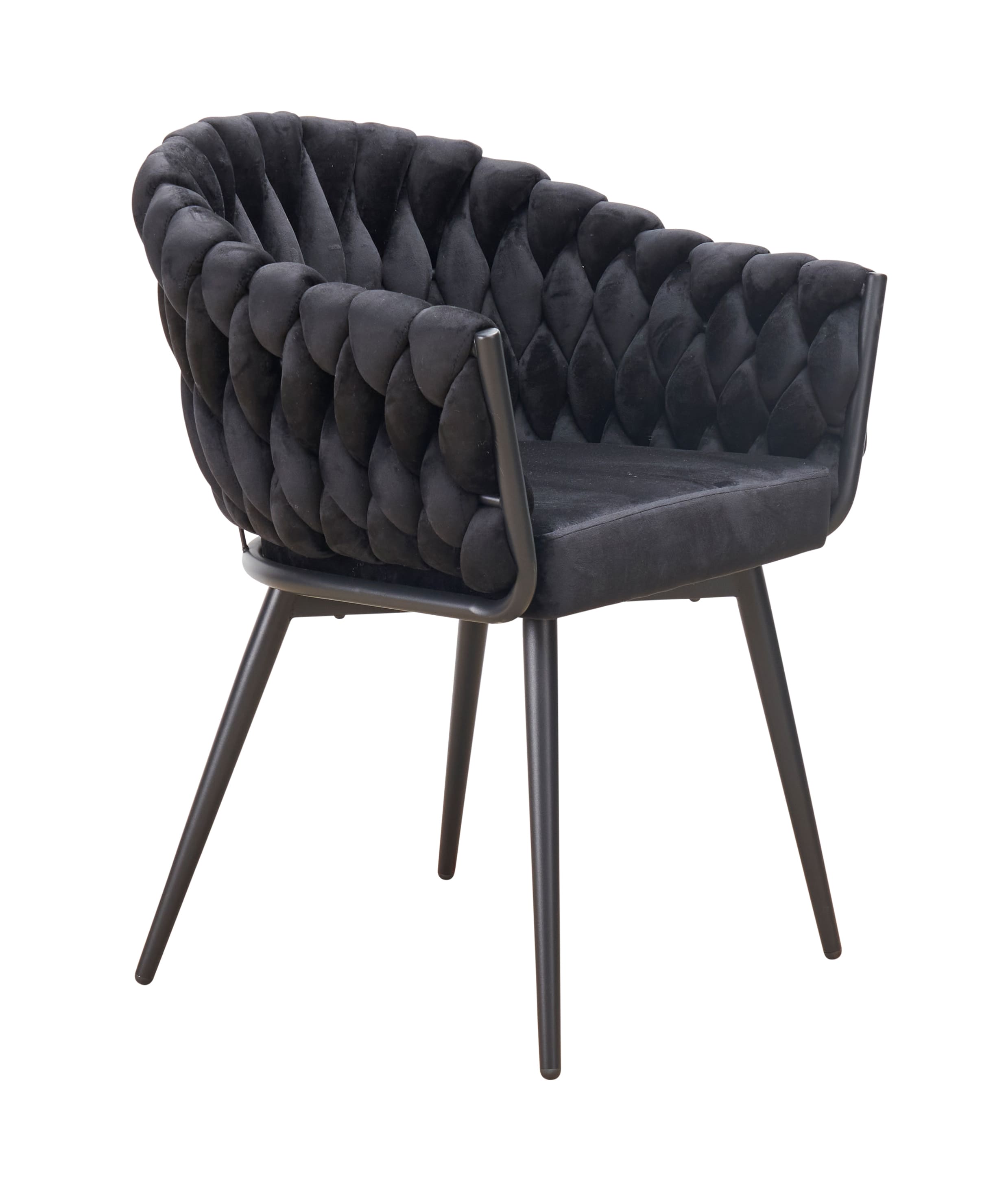 Esszimmerstuhl Georgia Flechtoptik Samt Schwarz Armlehnenstuhl Designerstuhl Esszimmerstuhl Georgia Flechtoptik Samt Schwarz Armlehnenstuhl Designerstuhl