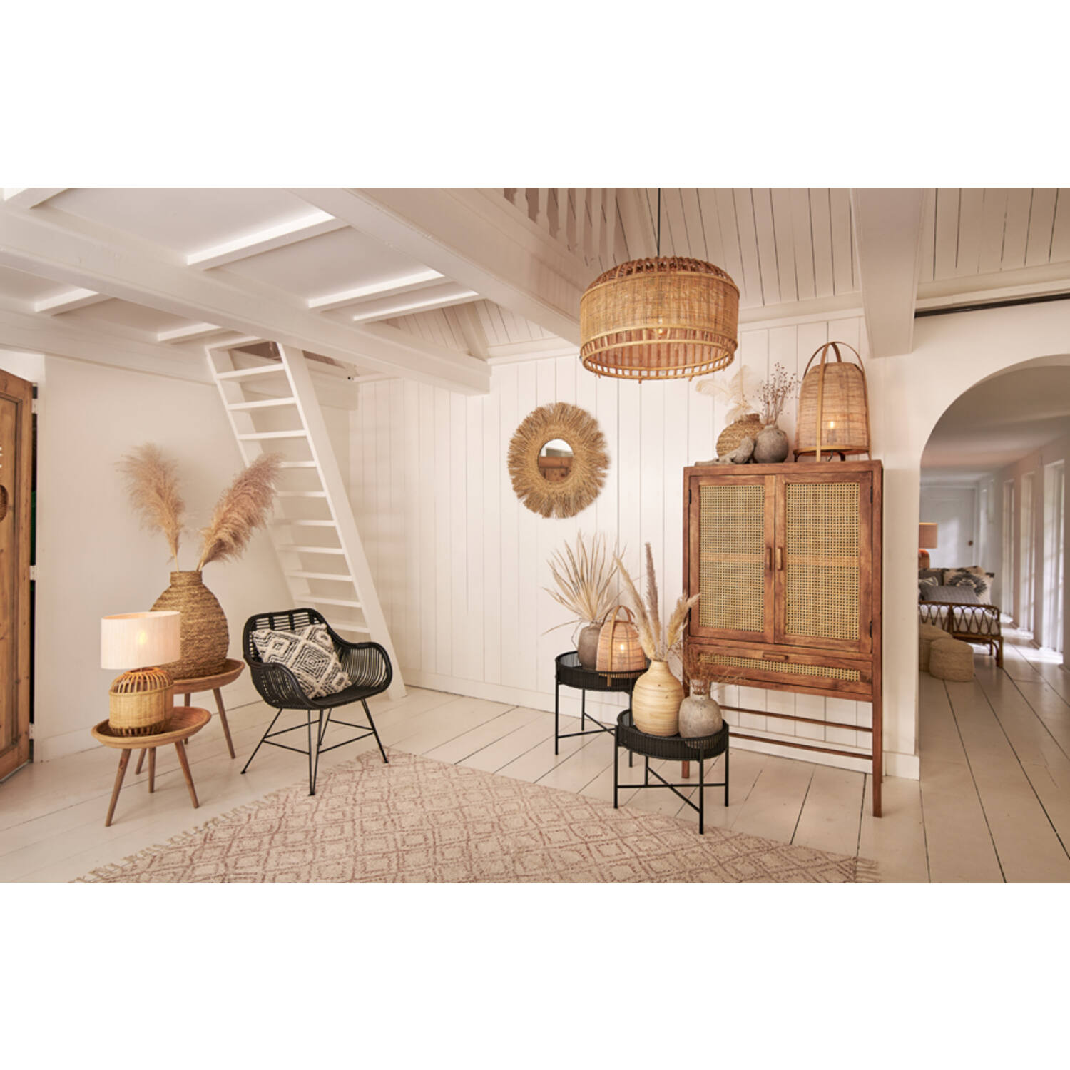 Tischleuchte Lampenfuß ALIFIA von Light & Living Lampe Ø25x30 cm Bambus+Gurtband Tischleuchte Lampenfuß ALIFIA von Light & Living Lampe Ø25x30 cm Bambus+Gurtband