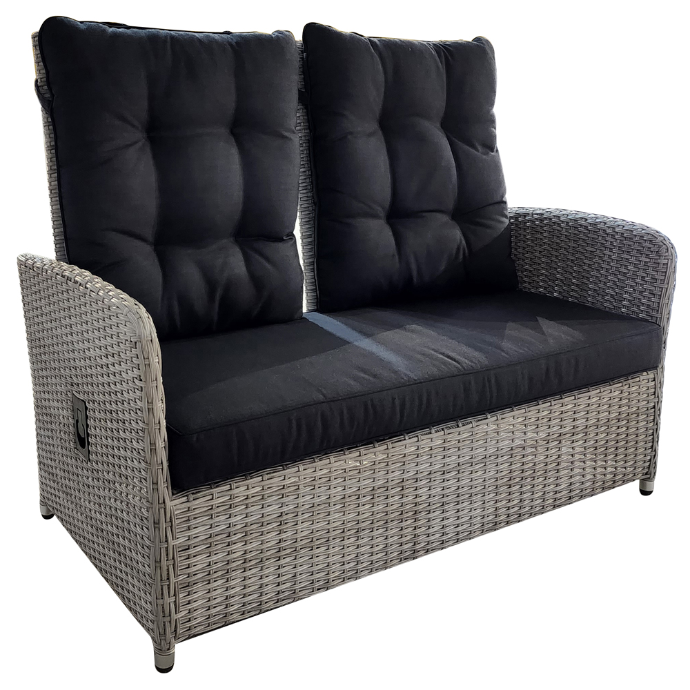 Lounge Set 4-tlg. Bilbao Garten Sitzgruppe mit Tisch Loungegarnitur Grau Lounge Set 4-tlg. Bilbao Garten Sitzgruppe mit Tisch Loungegarnitur Grau