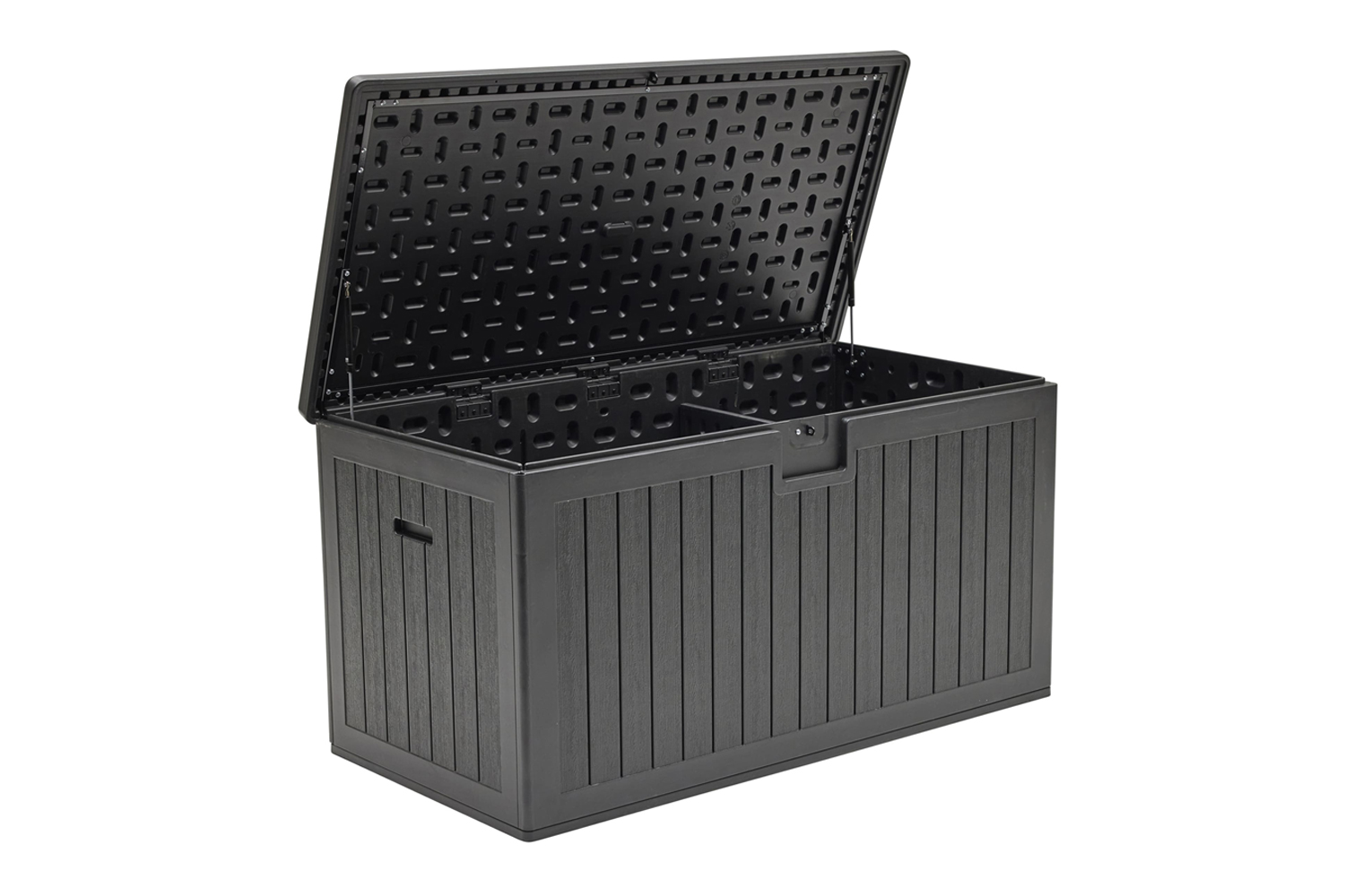Aufbewahrungsbox Lilo Kissenbox Gartentruhe 140x70 cm Holzmaserung Schwarz Aufbewahrungsbox Lilo Kissenbox Gartentruhe 140x70 cm Holzmaserung Schwarz