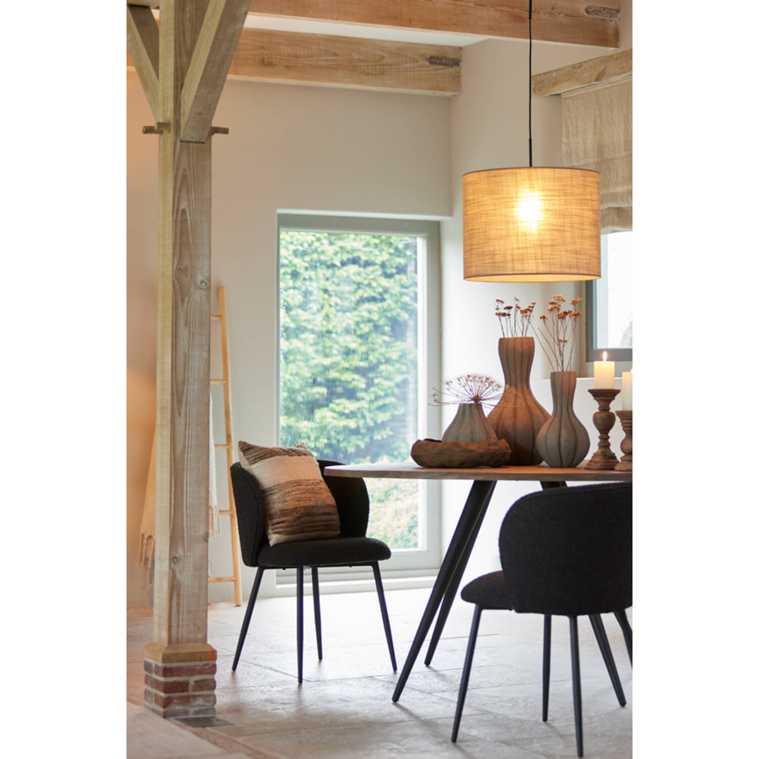 Dekovase Vase ZUCCA von Light & Living Blumenvase Tischvase grau Ø19,5x34 cm