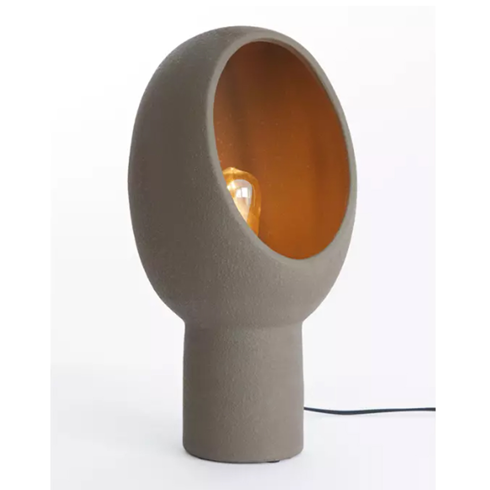 Tischleuchte MONK von Light & Living 25x25x46 cm Lampe Keramik Braun