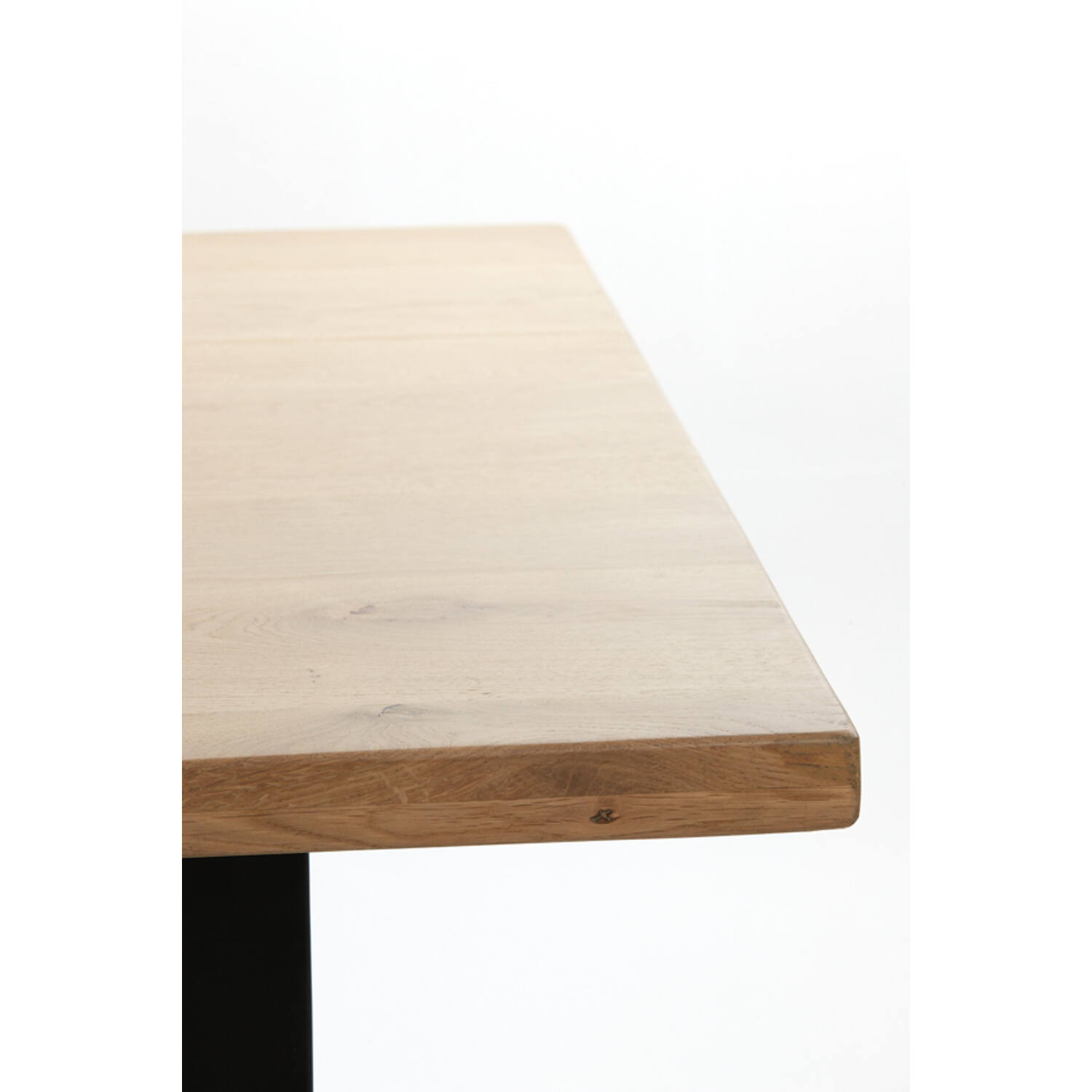 Esstisch LEXIE von Light & Living Eichenholz naturell-schwarz U-Gestell 220 cm