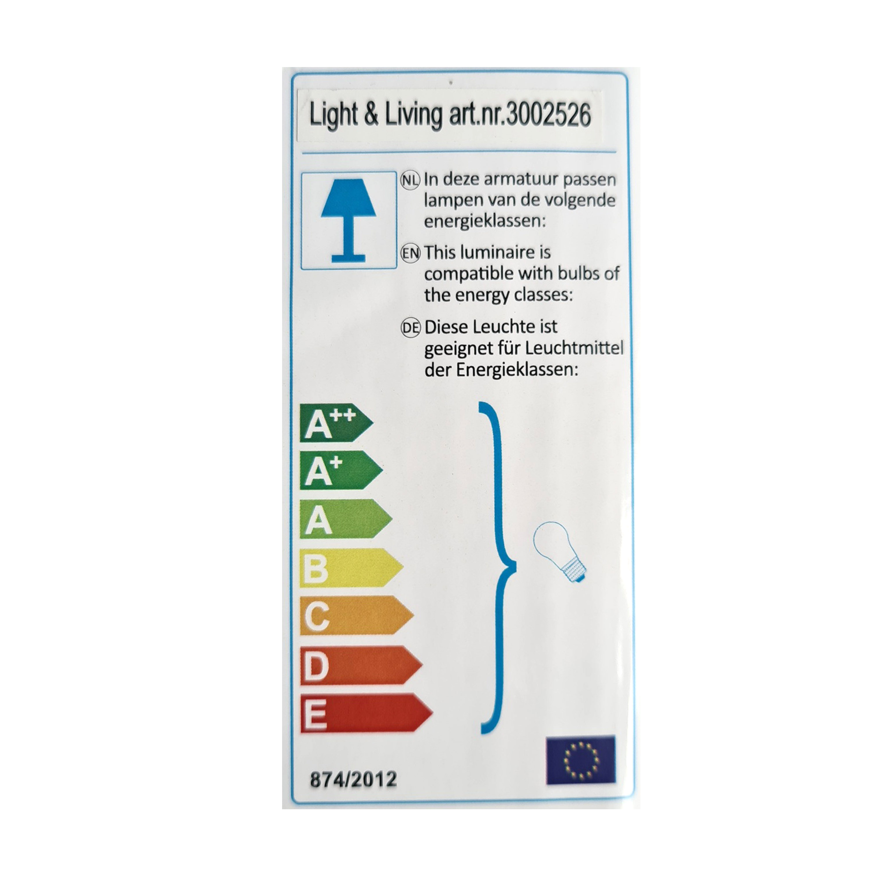 Lampenaufhängung Hängeleuchte SUKA von Light & Living 12x120 cm Weiß
