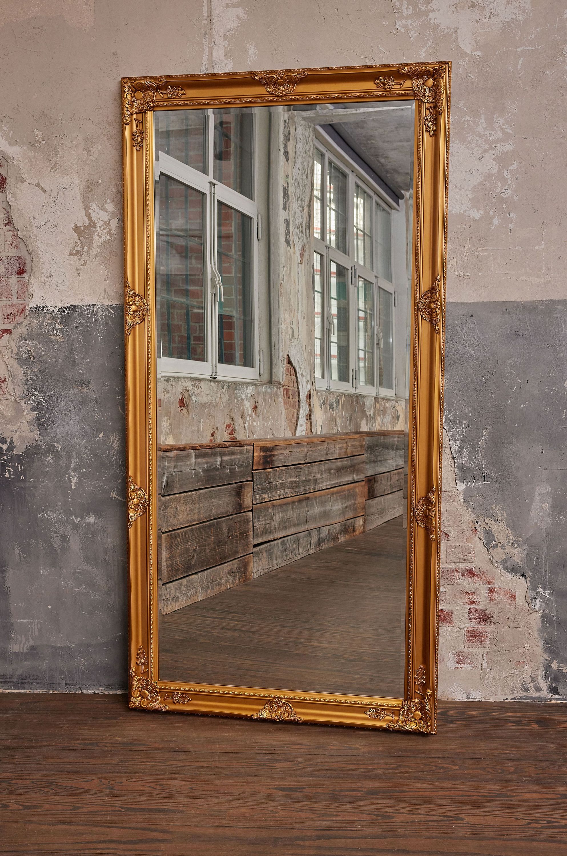 Wandspiegel Barock XXL Spiegel Gold 200 x 100 cm Antik-Stil Ganzkörperspiegel Wandspiegel Barock XXL Spiegel Gold 200 x 100 cm Antik-Stil Ganzkörperspiegel