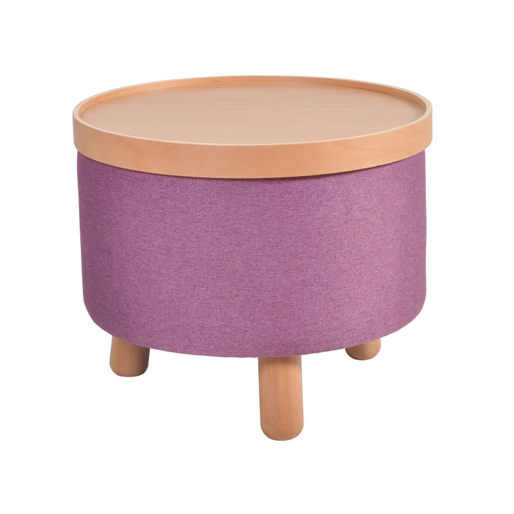 Molde Hocker Beistelltisch mit Tablett Ø50x40cm lila
