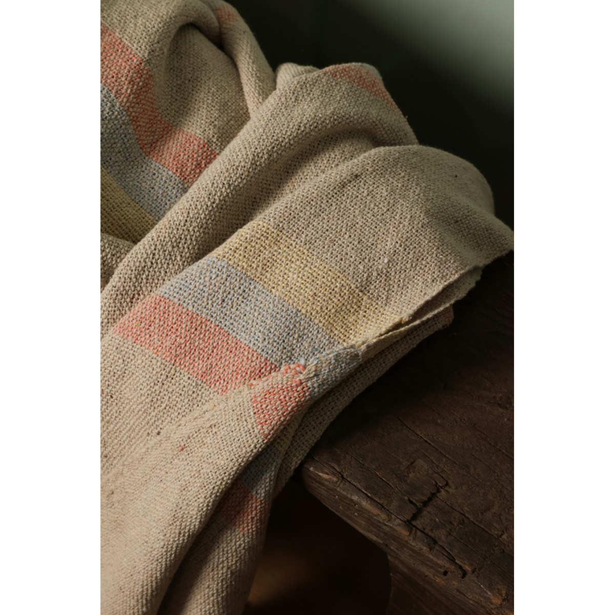 Decke Überwurf Streifen Unendlich 100% Baumwolle 130x180 cm Skandinavisch Blau-Bernstein Decke Überwurf Streifen Unendlich 100% Baumwolle 130x180 cm Skandinavisch Blau-Bernstein