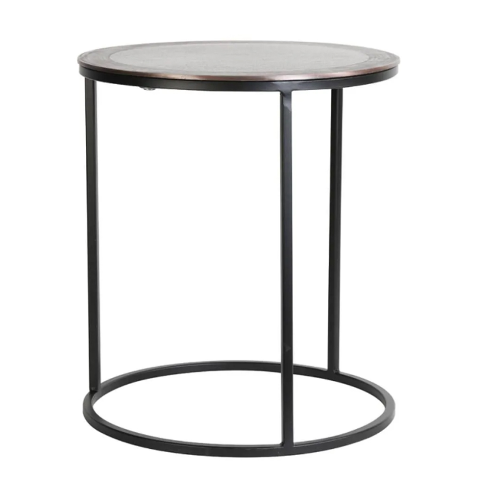 Beistelltisch Säule TALCA von Light & Living 2er Set Antik Kupfer-Schwarz