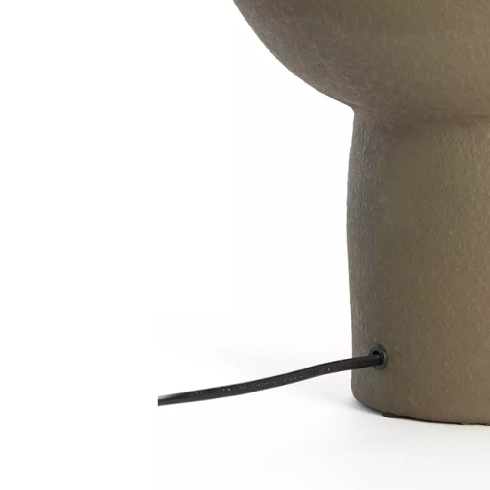 Tischleuchte MONK von Light & Living 25x25x46 cm Lampe Keramik Braun