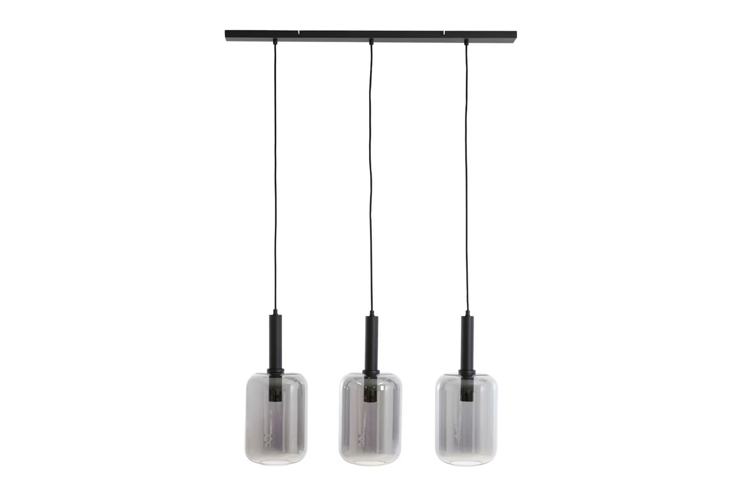 Deckenleuchte Hängeleuchte LEKAR von Light & Living 100x22x32 cm Rauchglas-Schwarz