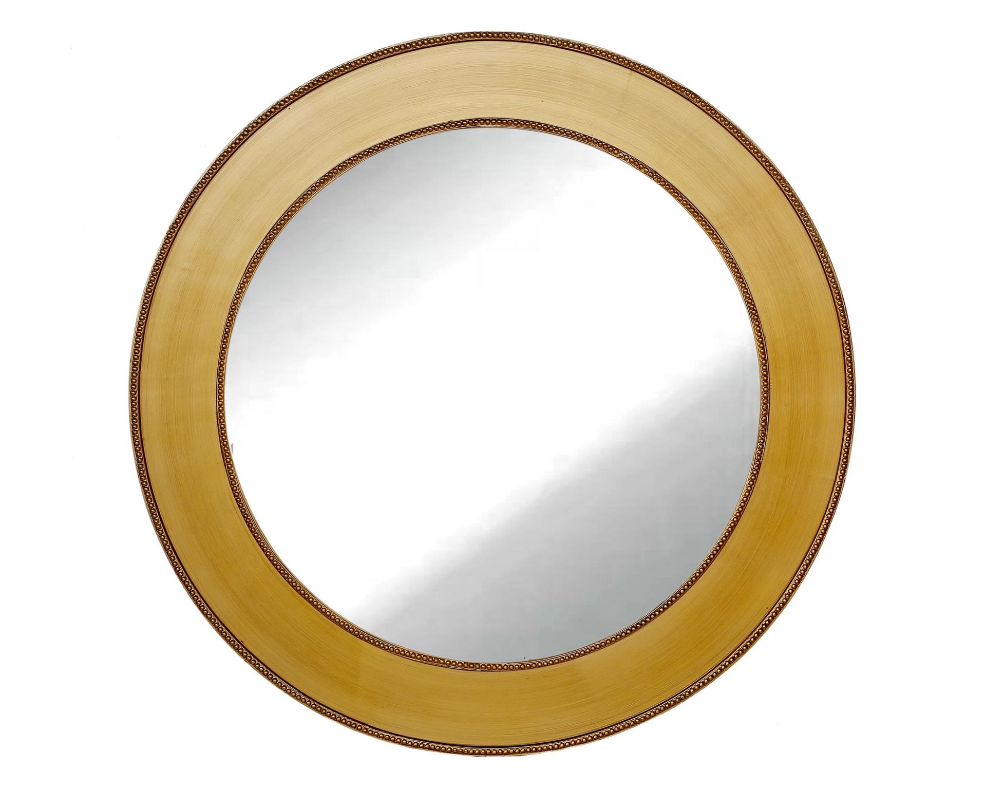 Wandspiegel »Antik« Ø90 cm gold im Landhaus-Stil rund XL Flurspiegel Wandspiegel »Antik« Ø90 cm gold im Landhaus-Stil rund XL Flurspiegel