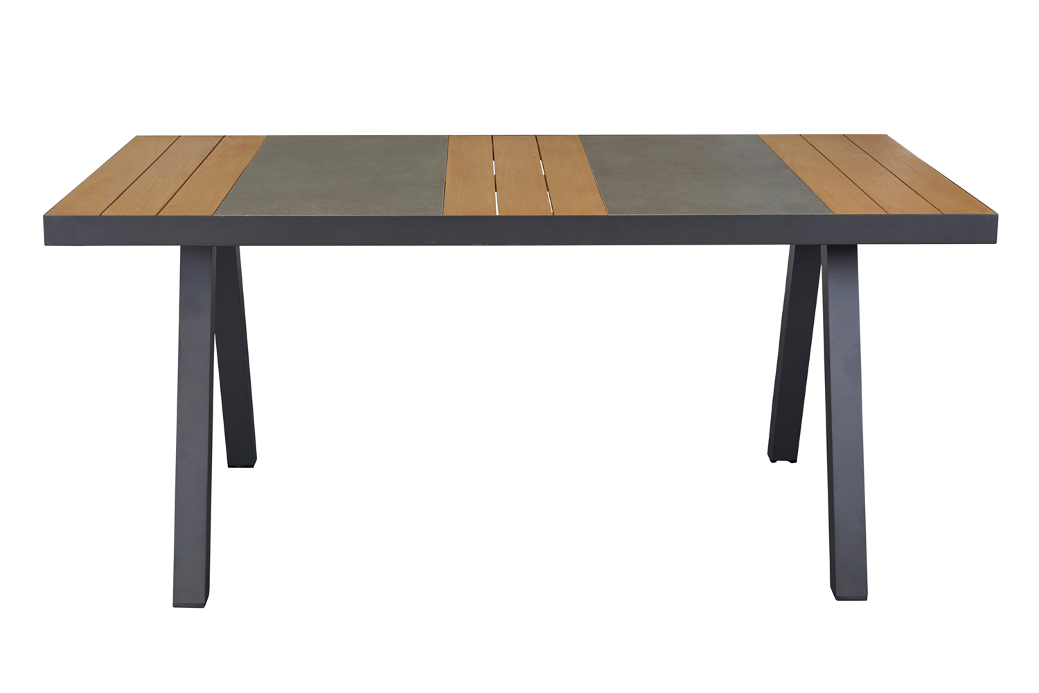 Gartentisch Texas Terrassentisch Esstisch 167x90x75cm Teakholz Anthrazit