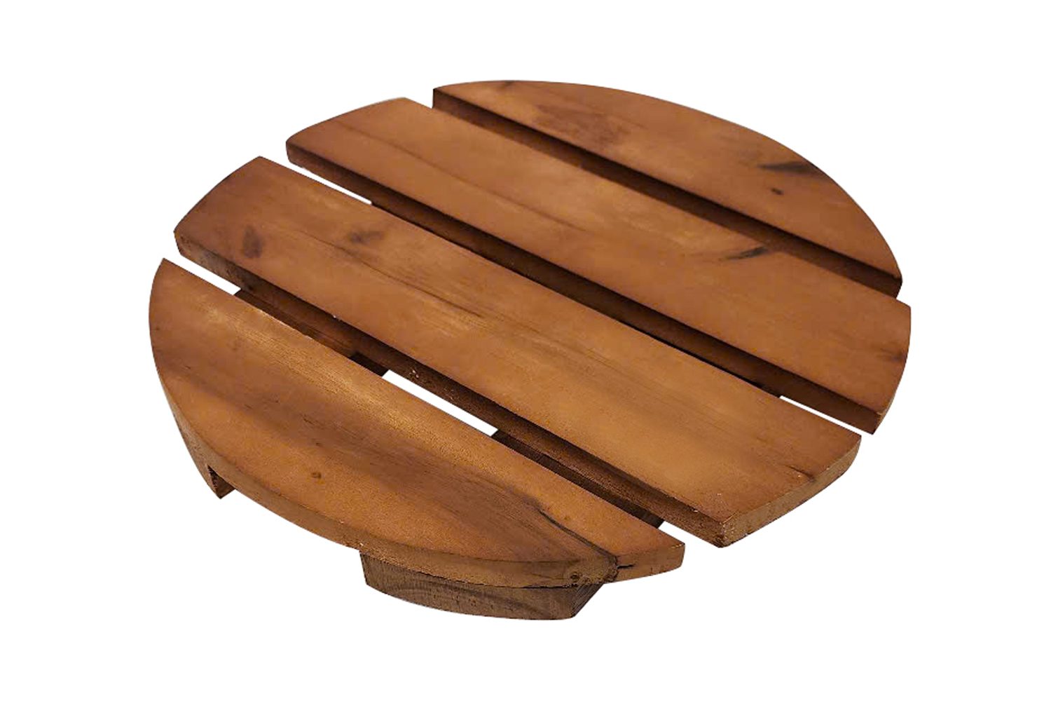 Pflanzenroller Blumenroller mit versteckten Rollen rund Akazienholz Ø30 cm Pflanzenroller Blumenroller mit versteckten Rollen rund Akazienholz Ø30 cm