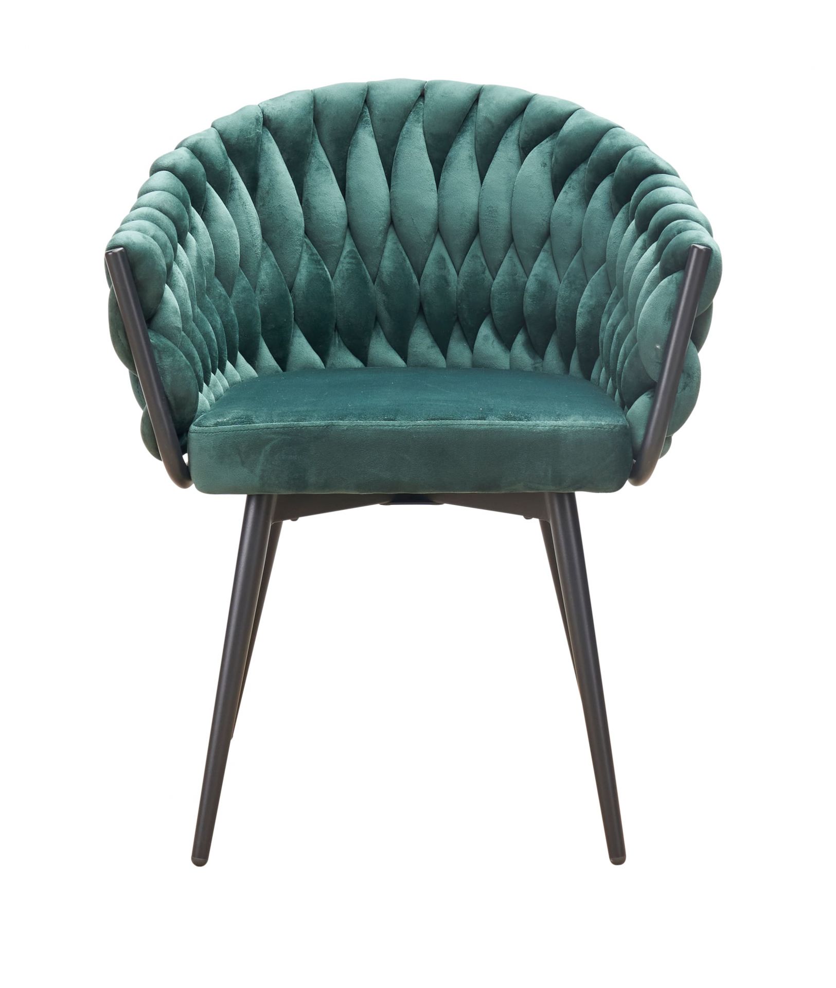 Esszimmerstuhl Georgia Flechtoptik Samt Grün Armlehnenstuhl Designerstuhl Esszimmerstuhl Georgia Flechtoptik Samt Grün Armlehnenstuhl Designerstuhl