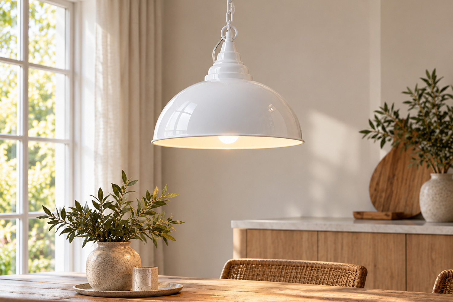 309236-deckenleuchte-lampe-riverdale-metall-weiss_7.jpg Deckenleuchte Hängeleuchte Milton ∅40x32 cm Pendelleuchte Metall Weiß