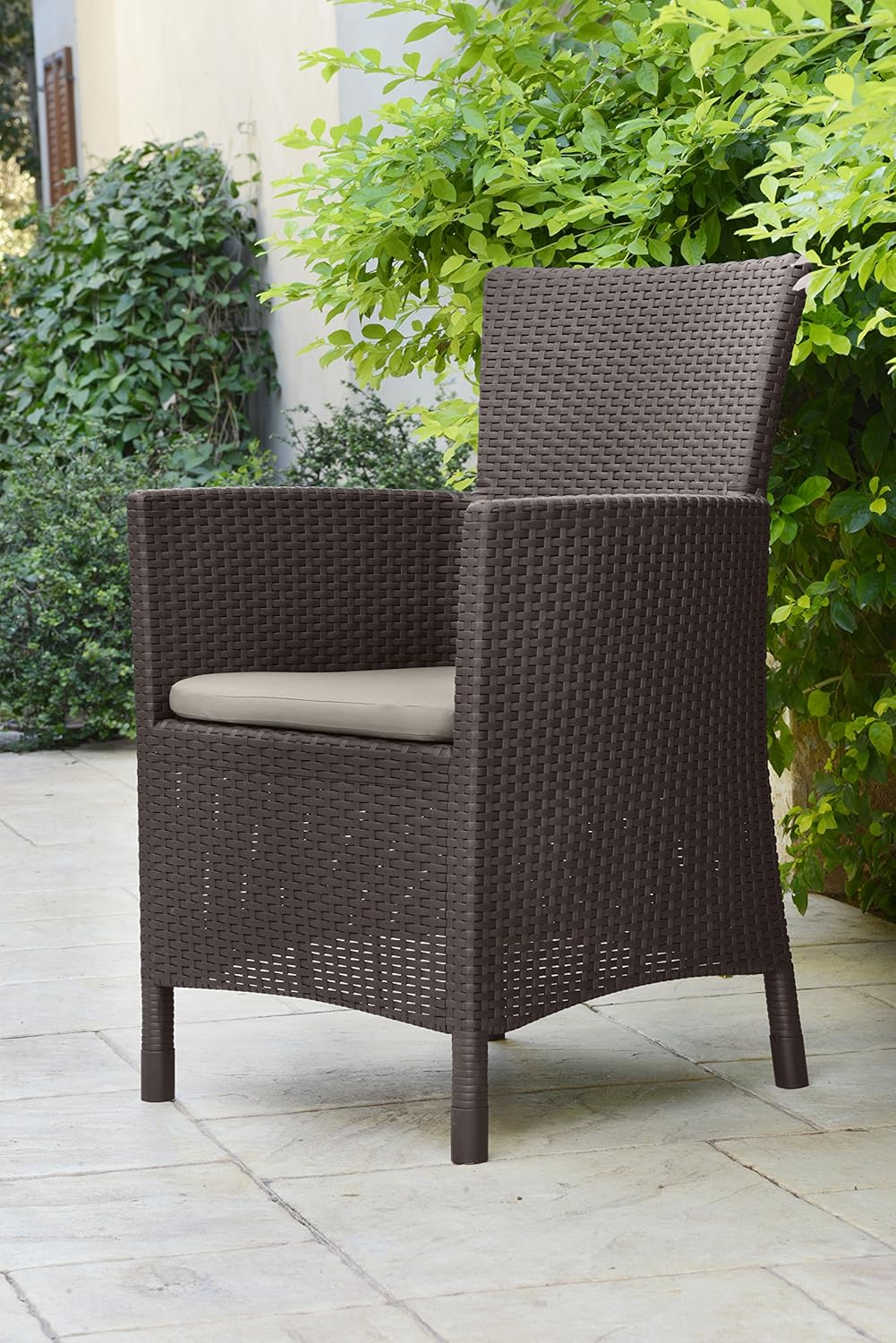 Gartenstuhl Keter Allibert Iowa 62x60x89 cm braun inkl Kissen Gartenstuhl Keter Allibert Iowa 62x60x89 cm braun inkl Kissen