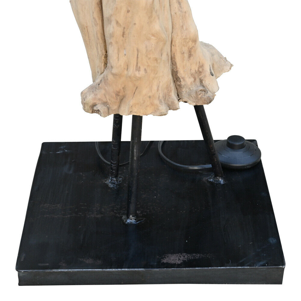 Wurzelholz Standlampe Treibholz Handarbeit Teak Holz mit Lampenschirm Wurzelholz Standlampe Treibholz Handarbeit Teak Holz mit Lampenschirm