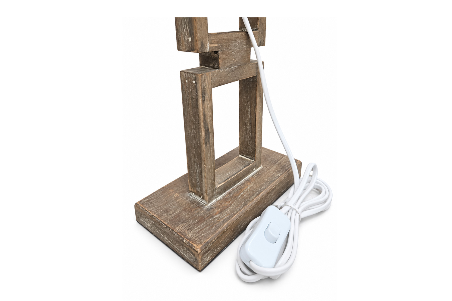 Tischleuchte ARTE 28x13x48 cm Lampe Holz Braun-Grau