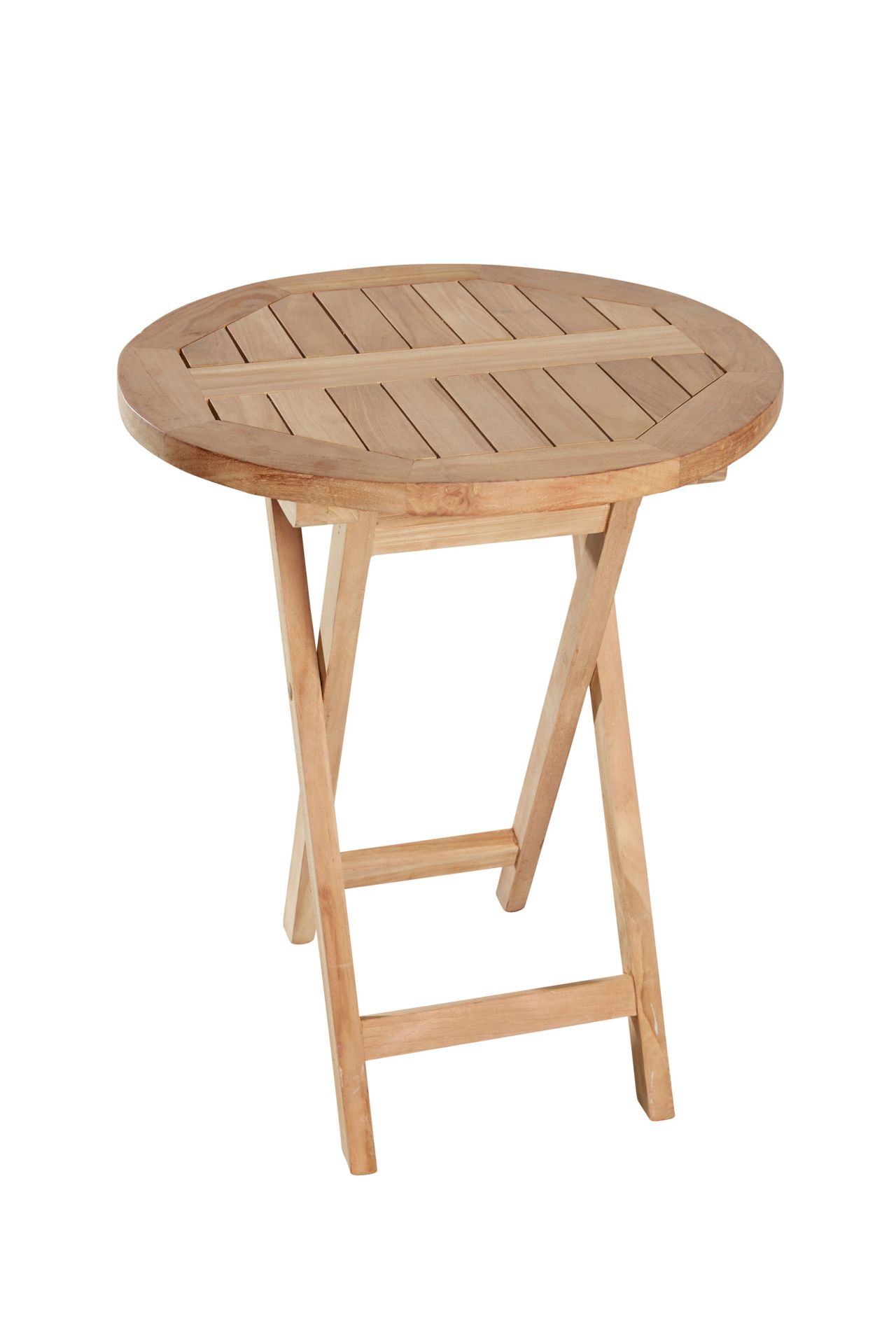 Klapptisch Ela Bistrotisch Beistelltisch Rund Teak Gartenmöbel Ø70x75cm