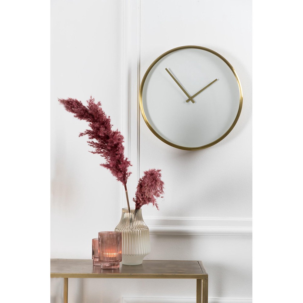 Wanduhr SEPONI Ø41 von Light & Living Uhr Weiß-Bronze matt