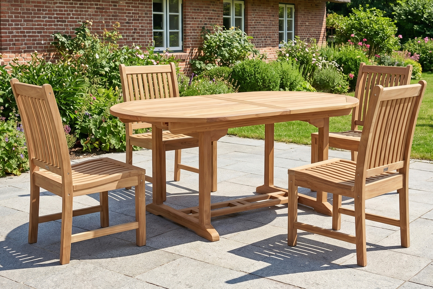 Gartentisch Ela Teak Ausziehtisch Balkontisch oval Gartenmöbel 160/220x110x75cm Gartentisch Ela Teak Ausziehtisch Balkontisch oval Gartenmöbel 160/220x110x75cm