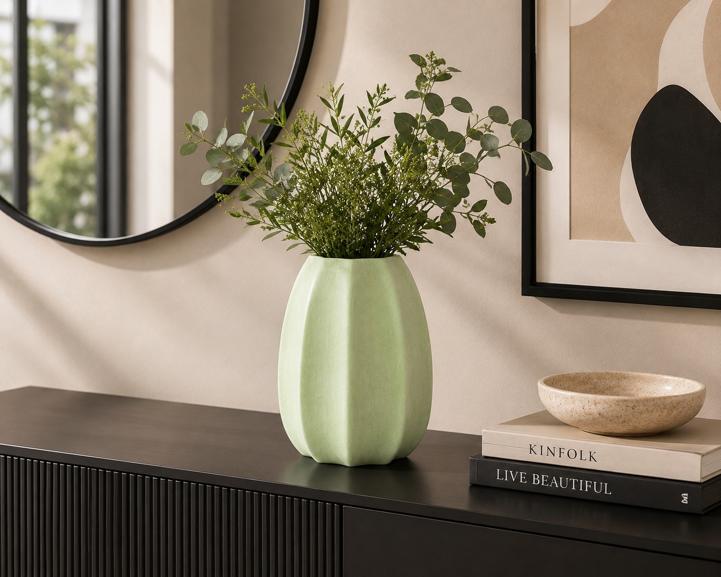 5832176-vase-deko-bradley-light-living-gruen-glas_4.jpg Dekovase Vase BRADLEY von Light & Living Blumenvase Ø17x23,5 cm Glas Mintgrün