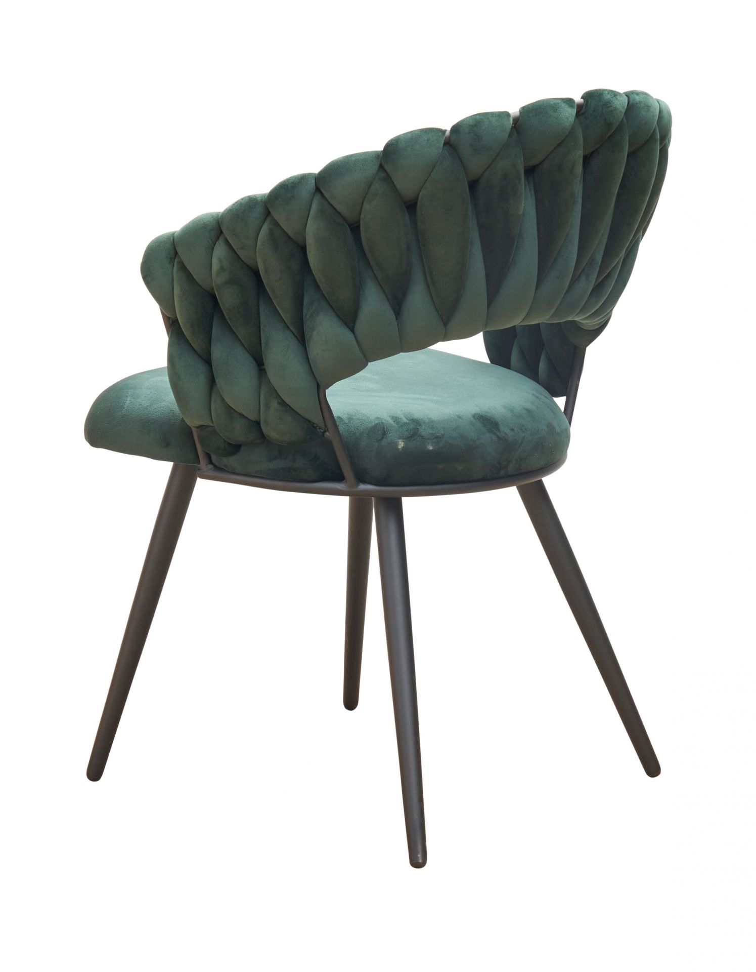 Esszimmerstuhl Liv Flechtoptik Samt Grün Armlehnenstuhl Designerstuhl Esszimmerstuhl Liv Flechtoptik Samt Grün Armlehnenstuhl Designerstuhl