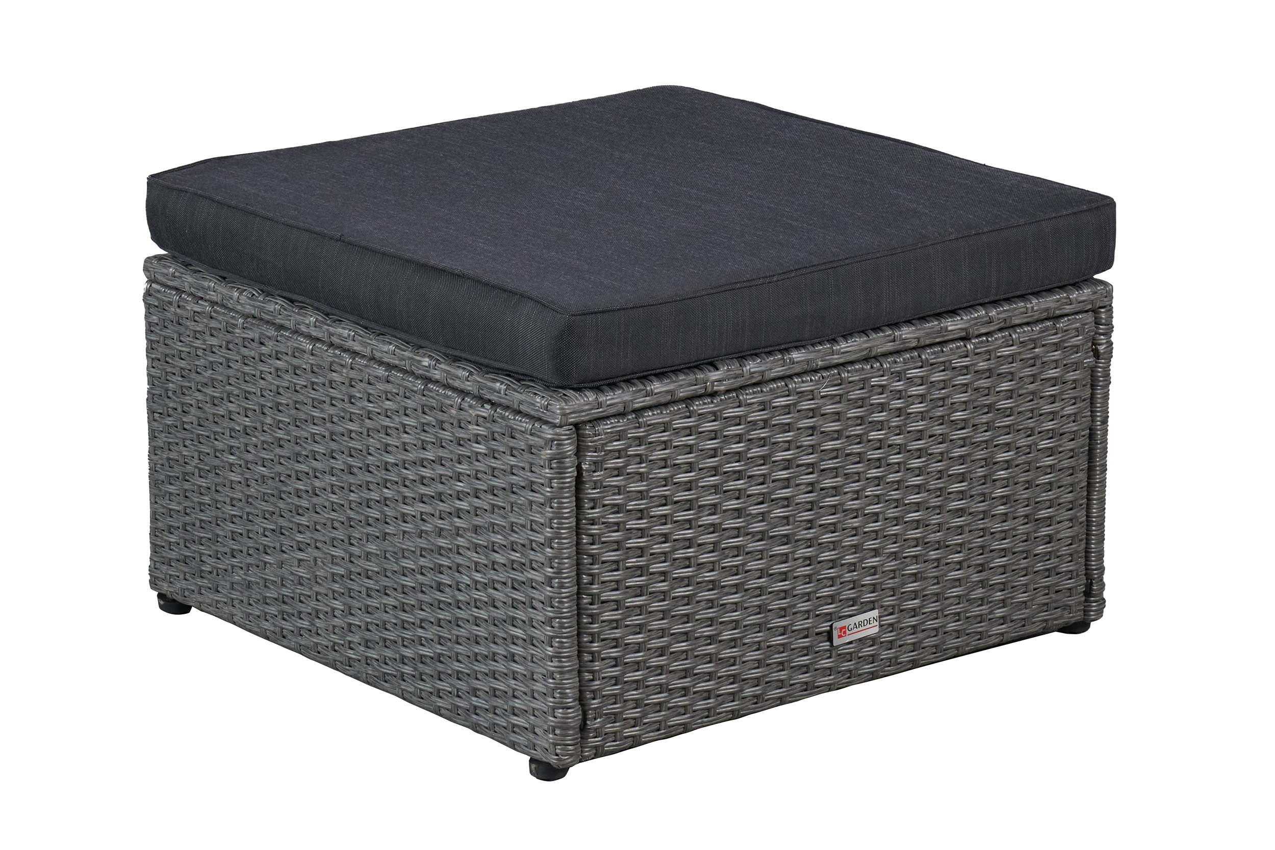 Gartenlounge Ecksofa Balkonset Manila Gartenset mit Tisch + Hocker grau-mix Gartenlounge Ecksofa Balkonset Manila Gartenset mit Tisch + Hocker grau-mix