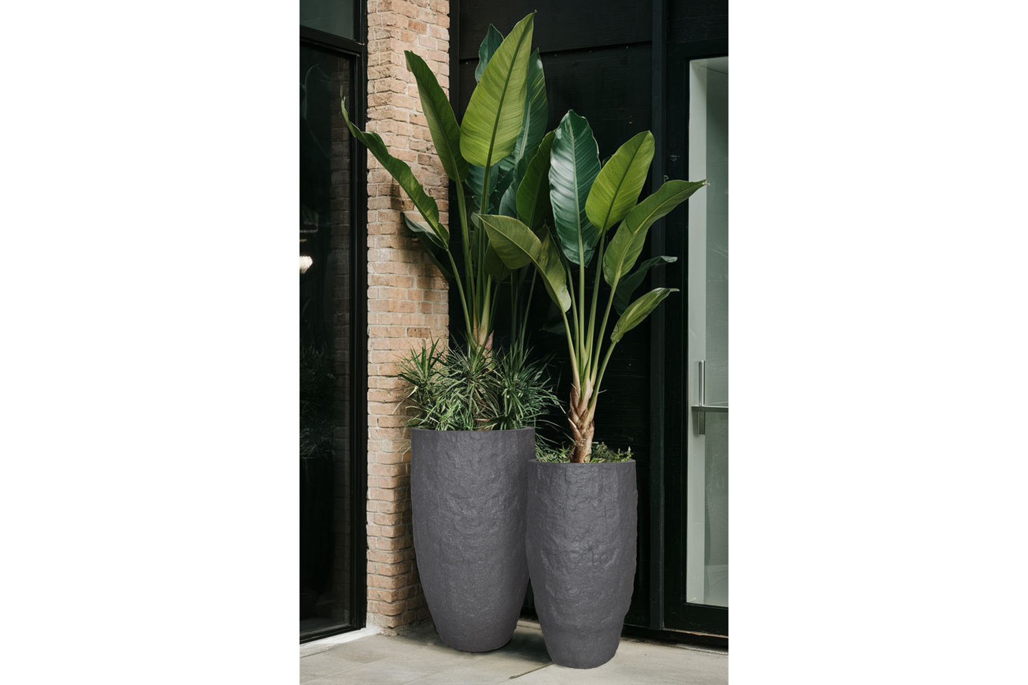 Pflanzgefäß The Rock Pflanzkasten Blumenkasten 27x53 cm Grau-Gepunktet