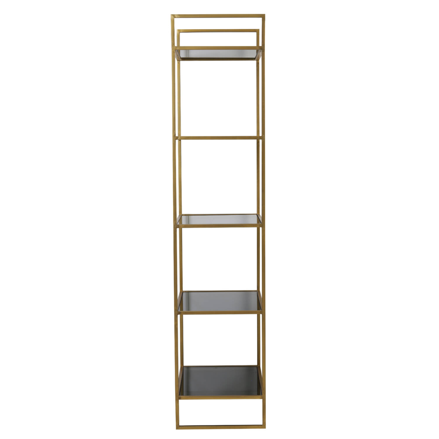 Standregal MARIKI von Light & Living 55x40x180 cm Schrank offen Rauchglas-Gold Standregal MARIKI von Light & Living 55x40x180 cm Schrank offen Rauchglas-Gold