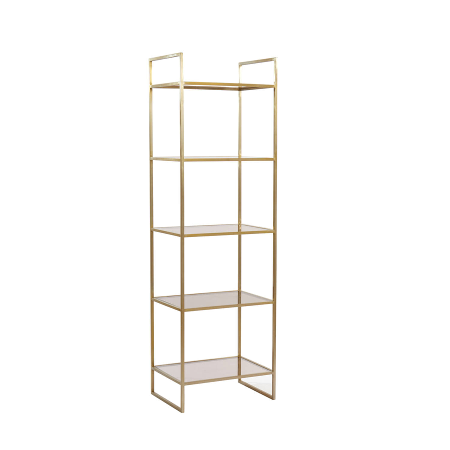 Standregal MARIKI von Light & Living 55x40x180 cm Schrank offen braunes Glas-Hellgold Standregal MARIKI von Light & Living 55x40x180 cm Schrank offen braunes Glas-Hellgold