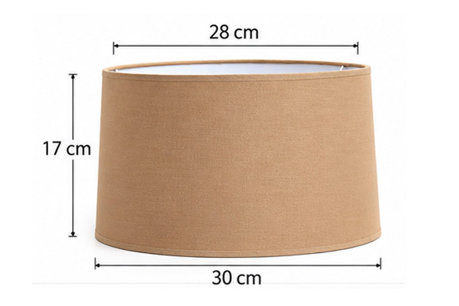 Lampenschirm Zylinder Scape 30x28x17 cm Konisch Braun