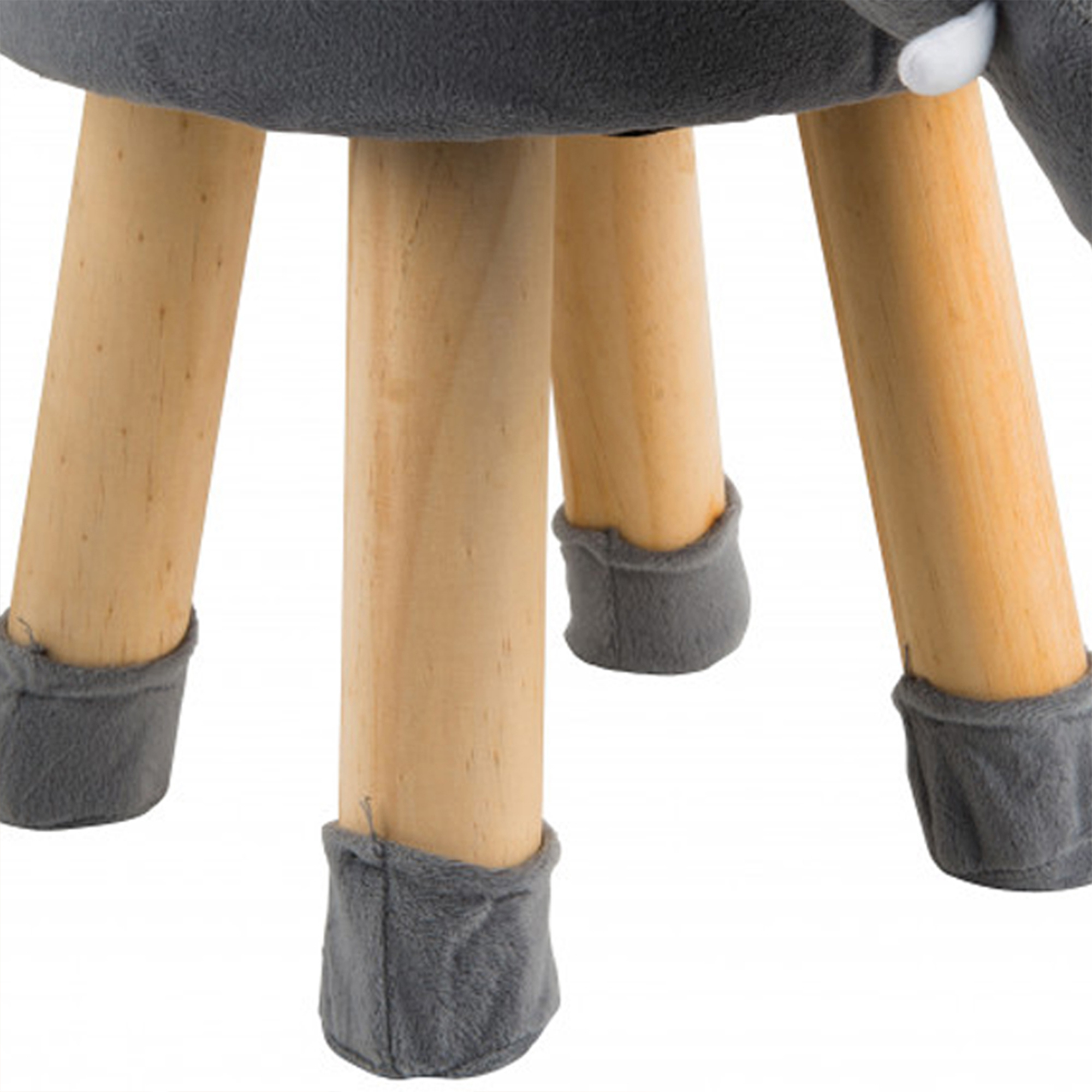 Tierhocker Stoff Holzbeine Deko Hocker Kinderhocker Kinder Elefant