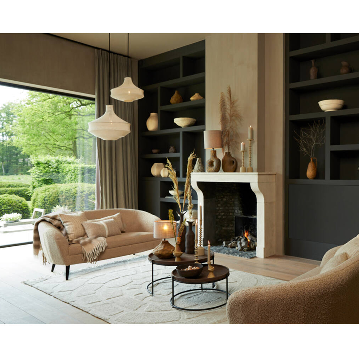 Couch Sofa ALMOND von Light & Living 160x72x79 cm Teddy Sand