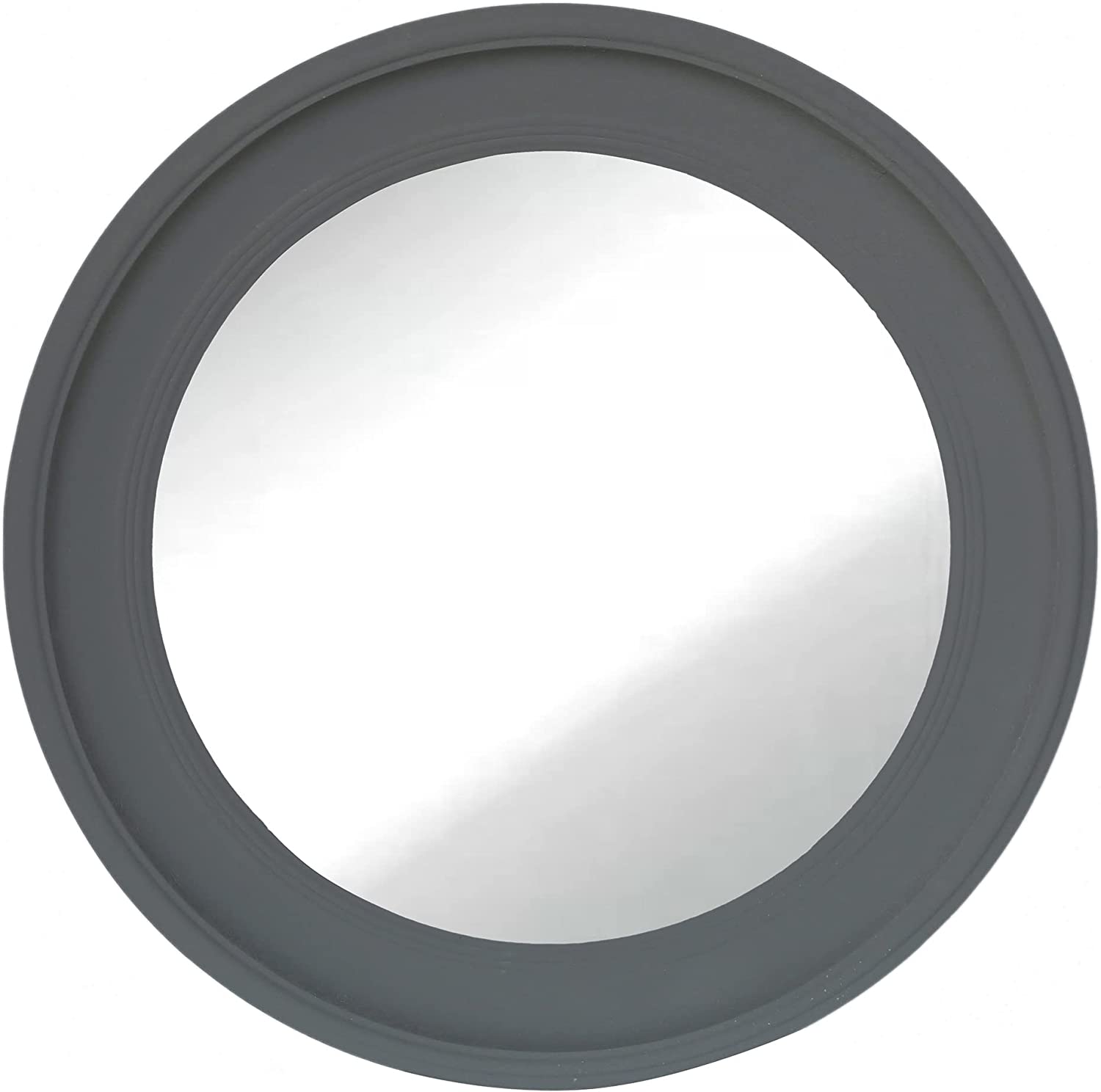 Wandspiegel »Schlicht« Ø60 cm grau im Landhaus-Stil rund Flurspiegel Wandspiegel »Schlicht« Ø60 cm grau im Landhaus-Stil rund Flurspiegel