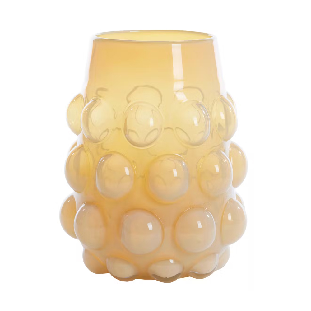 Dekovase Vase HAROA von Light & Living Blumenvase Ø24x30 cm Glas Hellgelb