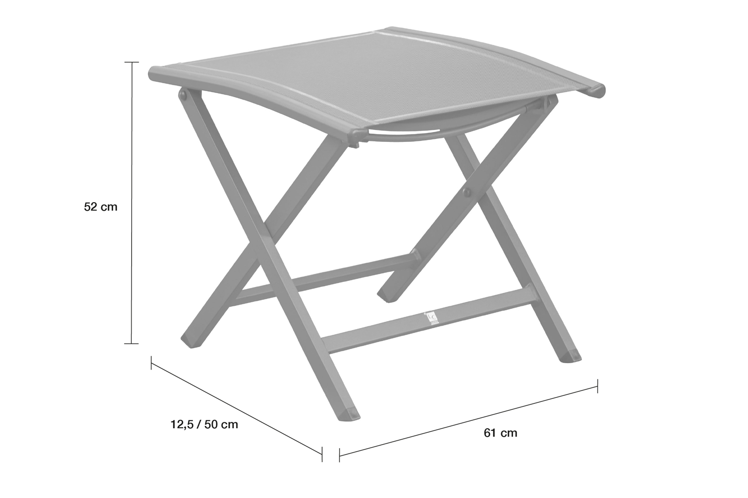 Hocker Fußbank New Jersey Garten Textilen Aluminium Anthrazit Hocker Fußbank New Jersey Garten Textilen Aluminium Anthrazit