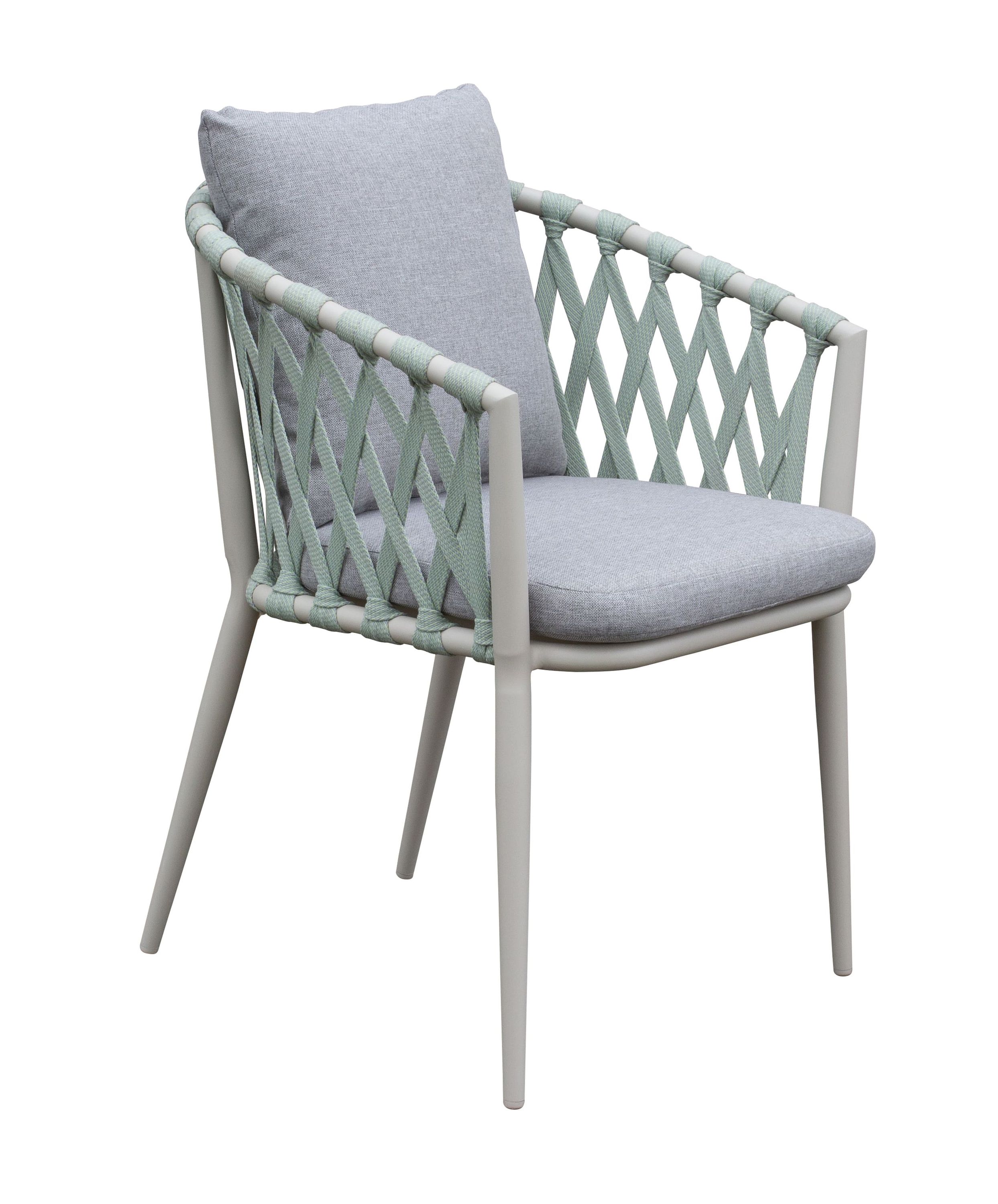 Stapelstuhl Gartenstuhl Armlehnenstuhl Vienna Rope taupe-grün Stapelstuhl Gartenstuhl Armlehnenstuhl Vienna Rope taupe-grün