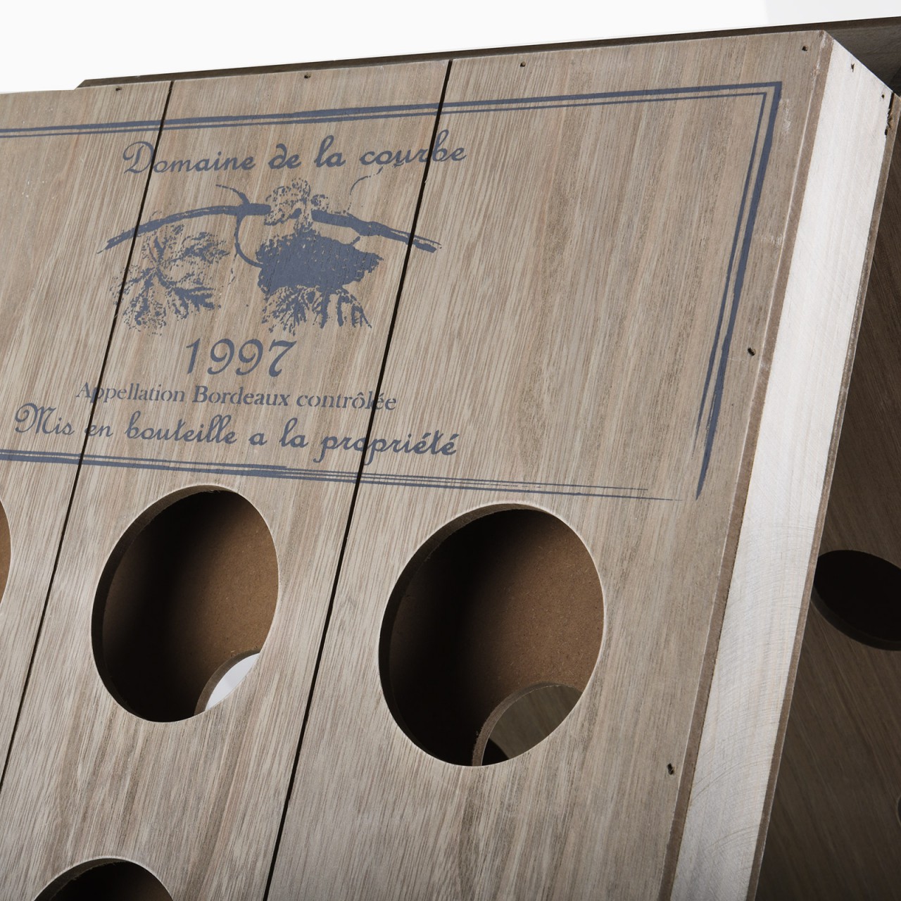 Weinregal für 18 Flaschen Wein Regal Holzoptik Weinflaschenregal Shabby Chic Weinregal für 18 Flaschen Wein Regal Holzoptik Weinflaschenregal Shabby Chic