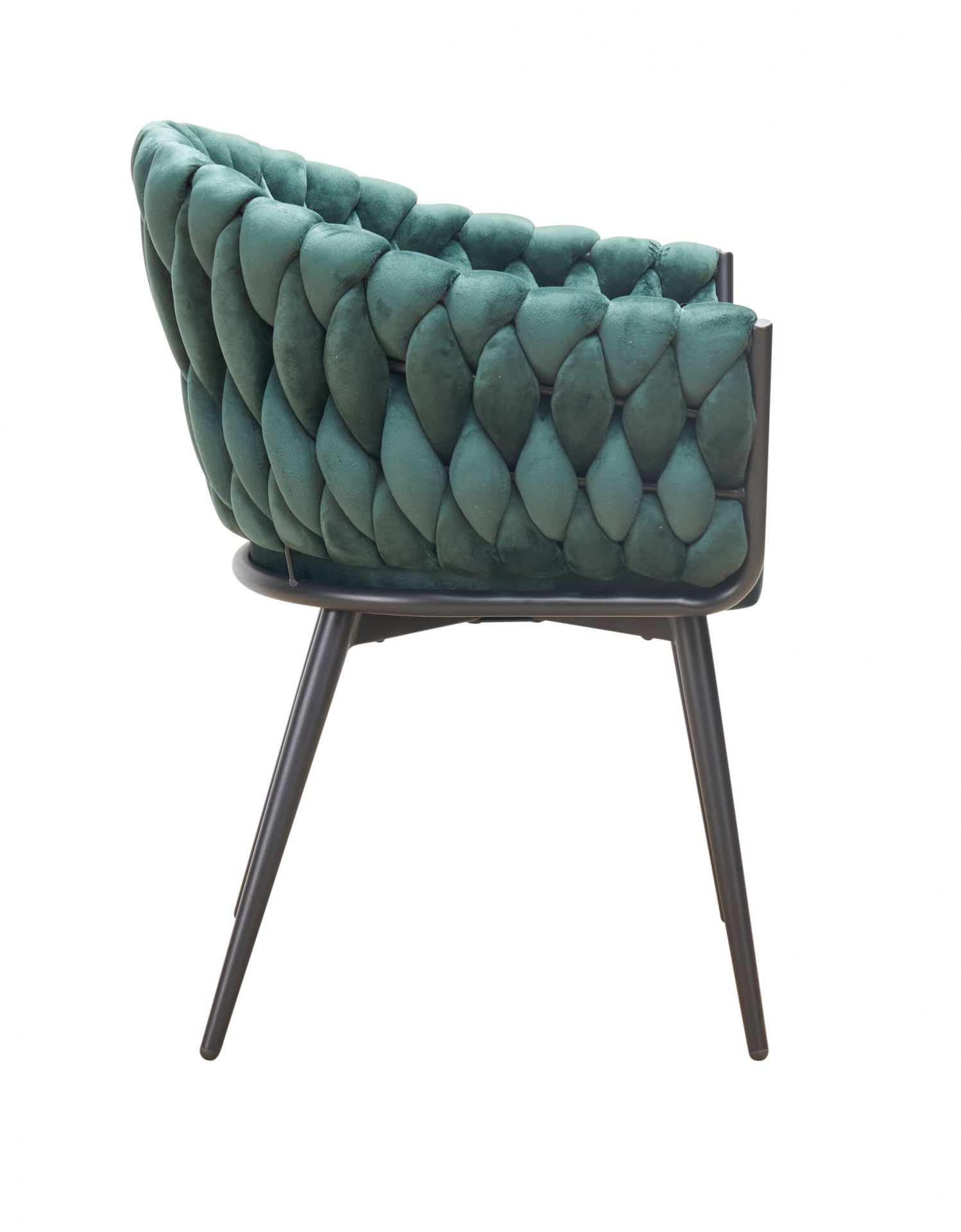 Esszimmerstuhl Georgia Flechtoptik Samt Grün Armlehnenstuhl Designerstuhl Esszimmerstuhl Georgia Flechtoptik Samt Grün Armlehnenstuhl Designerstuhl