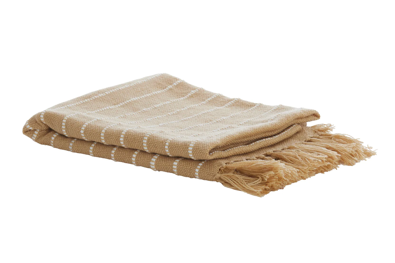 Decke Plaid BATERNO von Light & Living 170x130 cm Braun-Weiß Textil