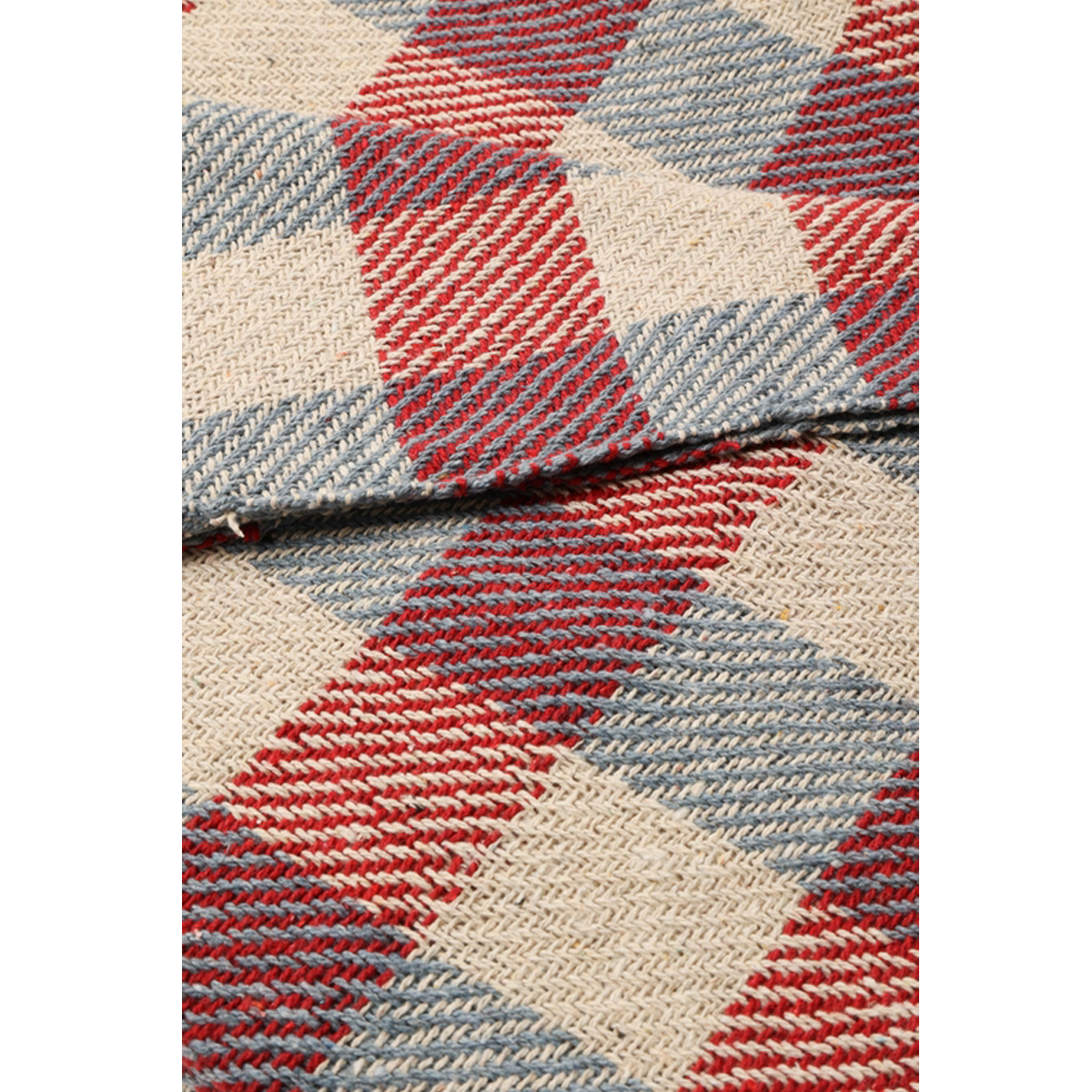 Decke Überwurf Würfel 100% Baumwolle 130x180 cm Skandinavisch Blau-Rot Decke Überwurf Würfel 100% Baumwolle 130x180 cm Skandinavisch Blau-Rot