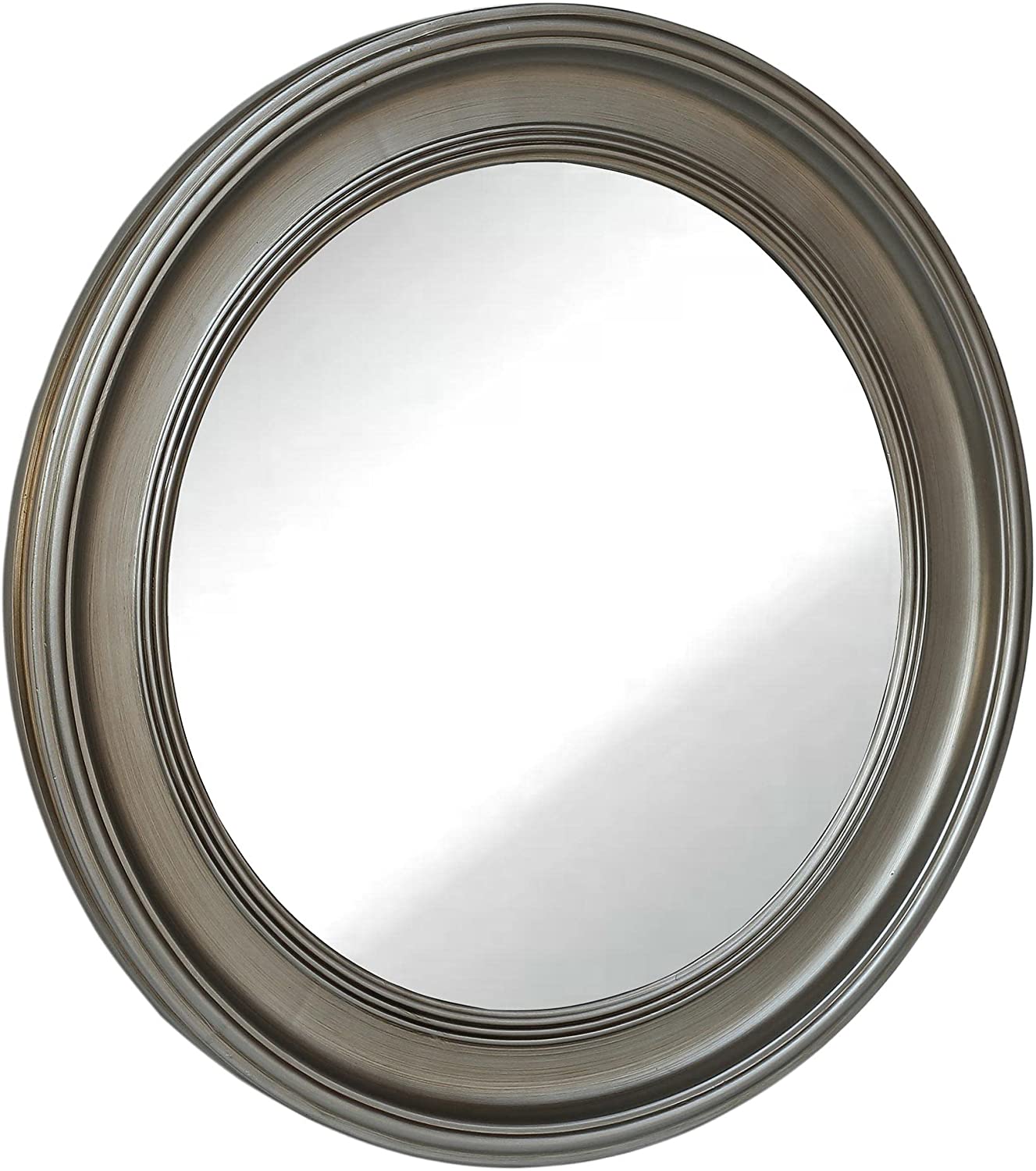 Wandspiegel »Schlicht« Ø60 cm silber im Landhaus-Stil rund Flurspiegel Wandspiegel »Schlicht« Ø60 cm silber im Landhaus-Stil rund Flurspiegel