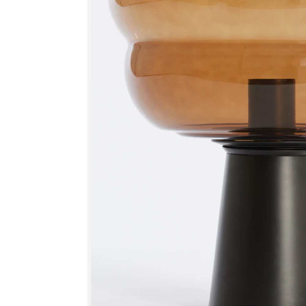 Tischleuchte MISTY von Light & Living Ø30x46 cm Lampe braunes Glas-schwarz Tischleuchte MISTY von Light & Living Ø30x46 cm Lampe braunes Glas-schwarz