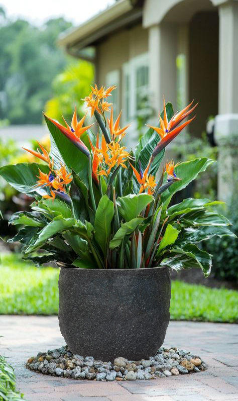 Pflanzgefäß The Rock Pflanzkasten Blumenkasten 53x50 cm Steinoptik Anthrazit